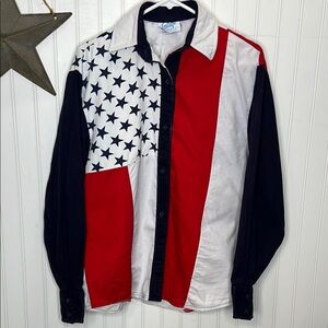 Latigo USA 🇺🇸 Stars and Stripes Shirt Size Large
